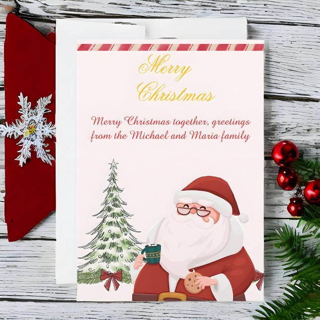 Reserve A Data `Santa Claus Christmas Greeting Card (Criador carregado)