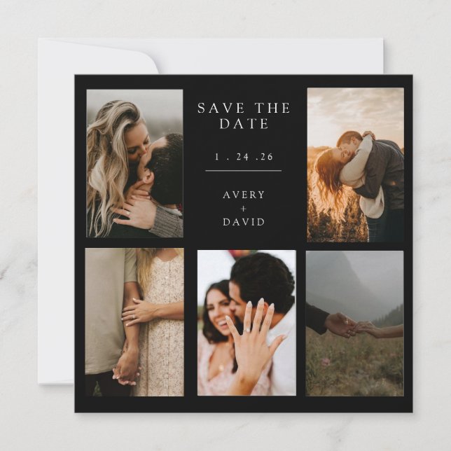 Reserve A Data Save the Date Card Customizable (Frente)