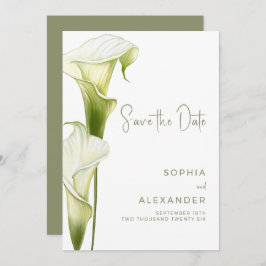 Reserve A Data Save the Date Card for a Modern Wedding.