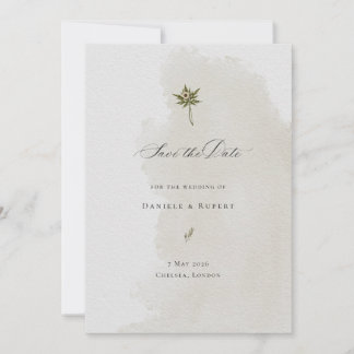 Reserve A Data Save the Date Floral Watercolor Paper Texture