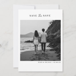 Reserve A Data Save the date - minimalist elegant with photo