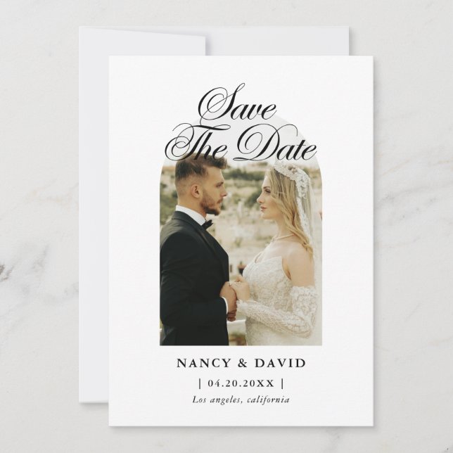 Reserve A Data Script Ach Foto Casamento Save The Date (Frente)