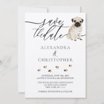 Script de Caligrafia de Casamento de Pug