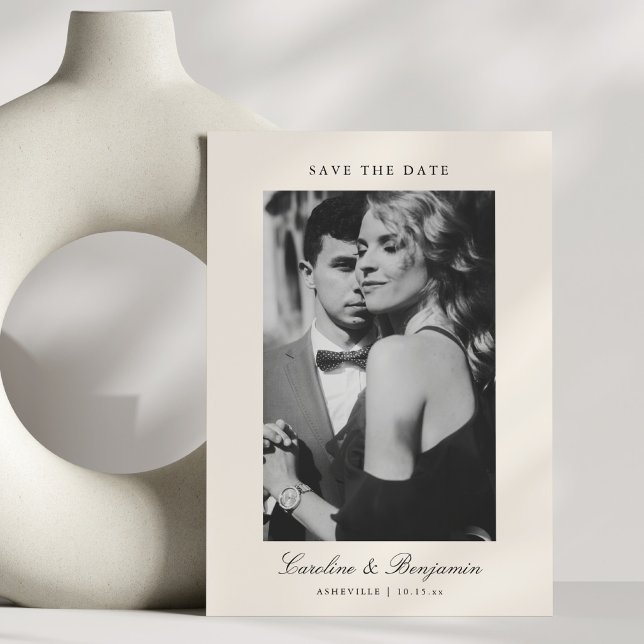 Reserve A Data Script de Foto Personalizada QR Marfim Casamento E (Criador carregado)