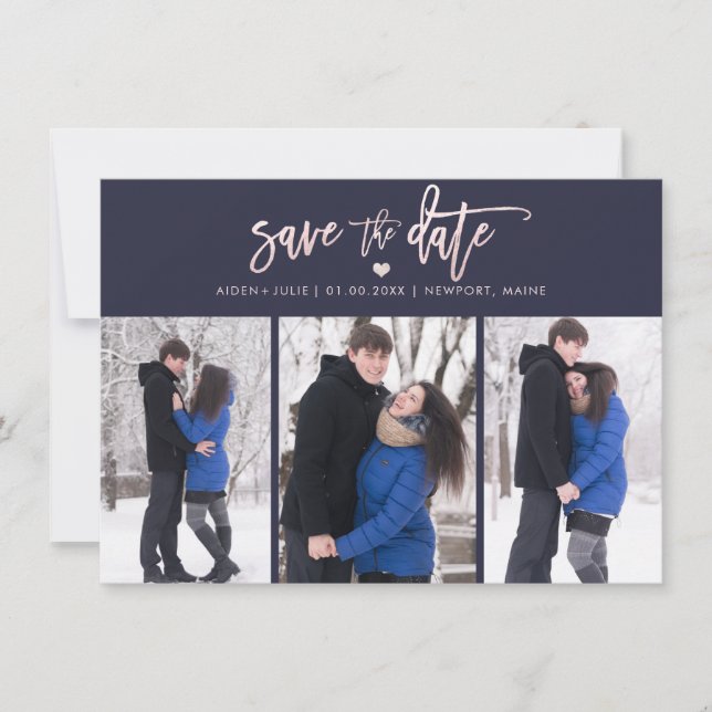 Reserve A Data Script de Pincel Moderno Rosa Pincel do PixDezines (Frente)