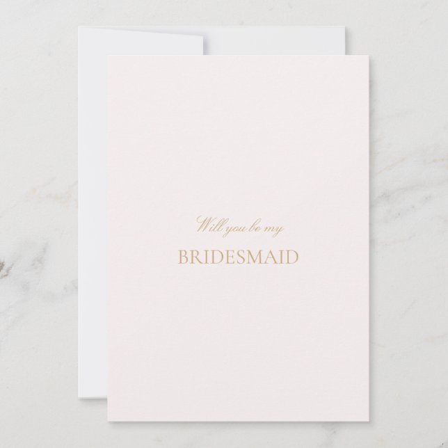 Reserve A Data Script de Placa de Proposta de Bridesmaid Rosa e D (Frente)