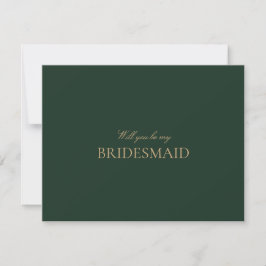 Reserve A Data Script de Proposta de Bridesmaid Verde Florestal D