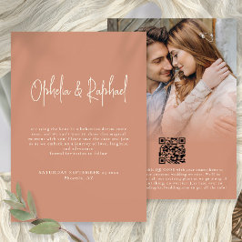 Reserve A Data Script de Sobreposição de Foto QR Boho Wedding Ter