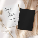 Reserve A Data Script Manuscrito Moderno Elegante | Casamento<br><div class="desc">Um elegante roteiro manuscrito salva o anúncio do casamento. Esta opção de salvar o cartão de data apresenta um texto elegante com um tema preto e branco minimalista simples. Personalize o texto com todos os detalhes do seu dia especial.</div>