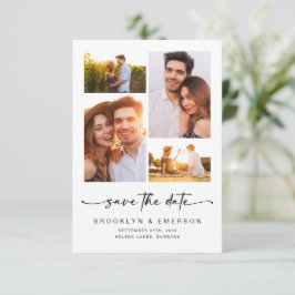 Reserve A Data Script Moderno | 4 Fotografias Casamento