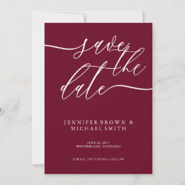 Reserve A Data Script simples de data especial burgundy