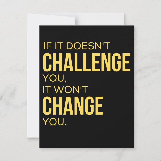 Reserve A Data Se não te desafiar, não te mudará (Frente)