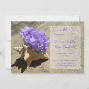 Reserve A Data Seashell e Hydrangea Purple Salvar a Data