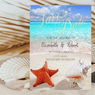 Reserve A Data Seashells De Casamento De Praia Salva A Data