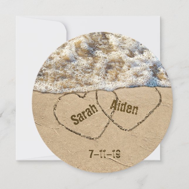 Reserve A Data Seashore Hearts-Save the Date (Frente)