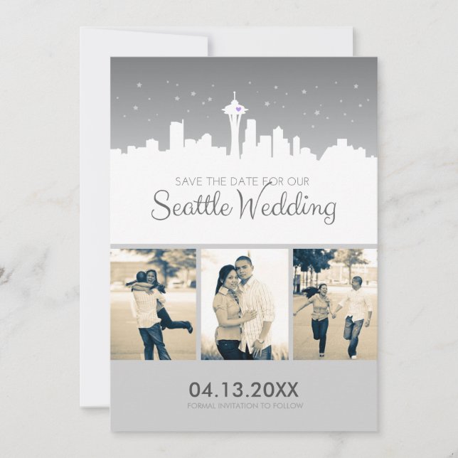 Reserve A Data Seattle Wedding Save-the-date (Frente)