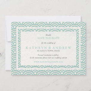 Reserve A Data Seigaiha Japonês Salva A Data Sem Foto