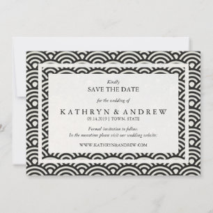 Reserve A Data Seigaiha Japonês Salva A Data Sem Foto