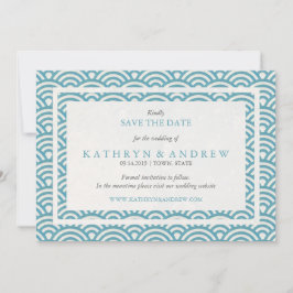 Reserve A Data Seigaiha Japonês Salva A Data Sem Foto