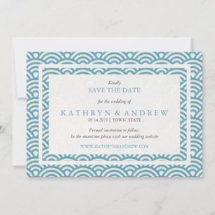 Reserve A Data Seigaiha Japonês Salva A Data Sem Foto