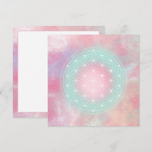 Reserve A Data Serenity Flower of Life Necklace | Sacred Geometry (Frente/Verso)