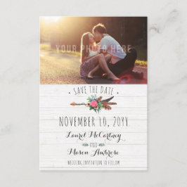 Reserve A Data Seta Rustic Bohemian Casamento Salvar Data