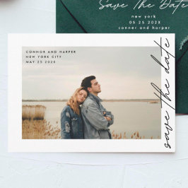 Reserve A Data Side Ways QR Code Simplesmente Elegante Texto Foto