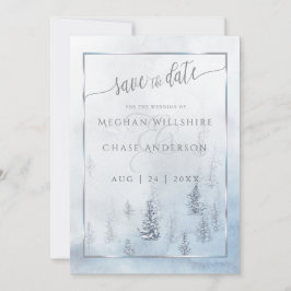 Reserve a Data | Silver Blue Winter Wonderland