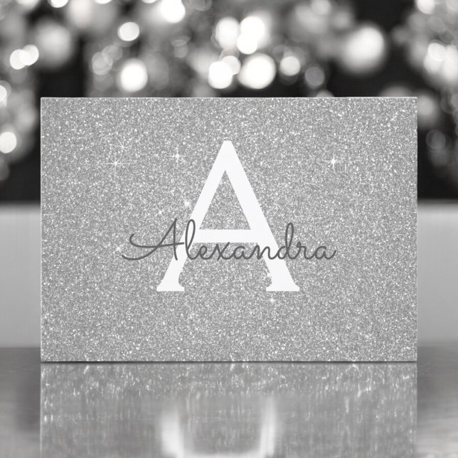 Reserve A Data Silver Sparkle Glitter Sweet 16 Salve a data (Criador carregado)