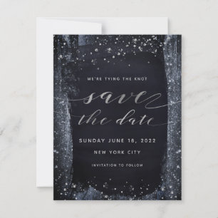 Reserve A Data Silver Starry Night Weding Date