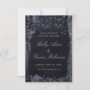 Reserve A Data Silver Starry Night Weding Date