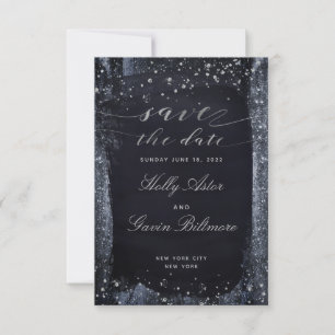Reserve A Data Silver Starry Night Weding Date