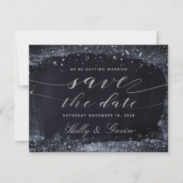 Reserve A Data Silver Starry Night Weding Date