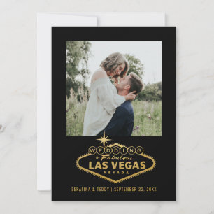 Reserve A Data Símbolo de casamento em Las Vegas Foto Dourada