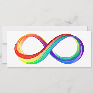 Reserve A Data Símbolo de Infinidade Arco-Íris em Camadas