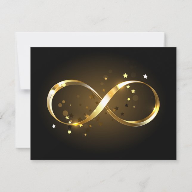 Reserve A Data Símbolo Infinity do ouro (Frente)