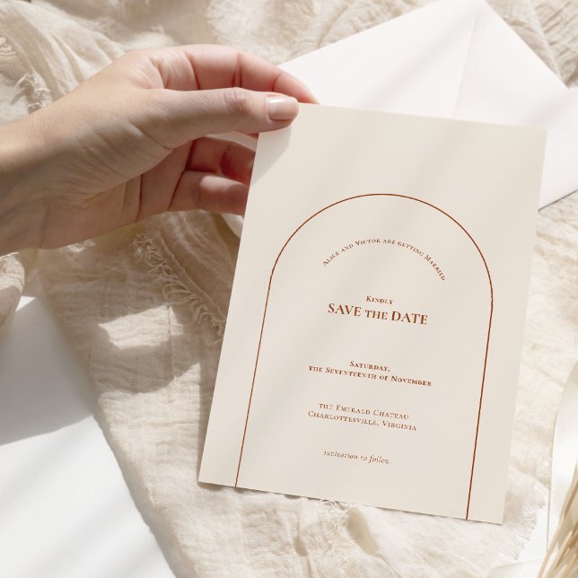 Reserve A Data Simple Boho Arch Ivory Wedding (Criador carregado)