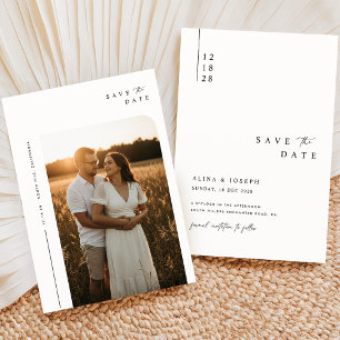 Reserve A Data Simple Boho Elegant Salve a Foto da Data