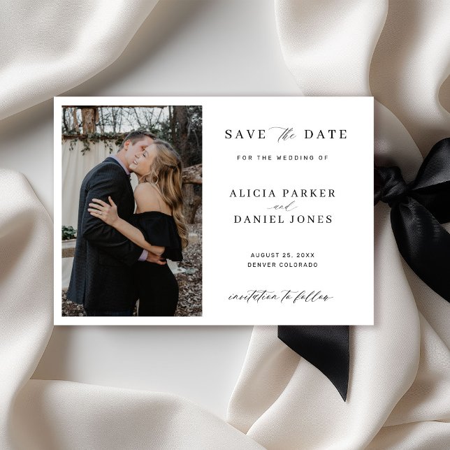 Reserve A Data Simple elegant minimalist photo wedding (Criador carregado)