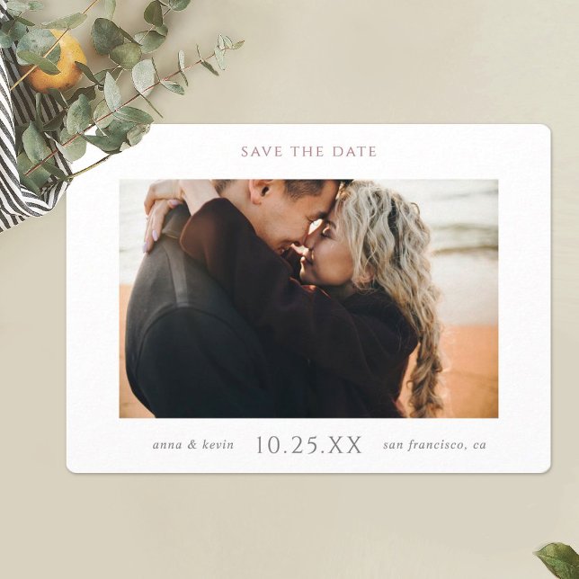 Reserve A Data Simple Elegant Modern Photo Save the Date Invite (Criador carregado)