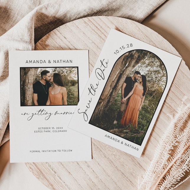 Reserve A Data Simple Elegant Modern Photo Wedding (Criador carregado)