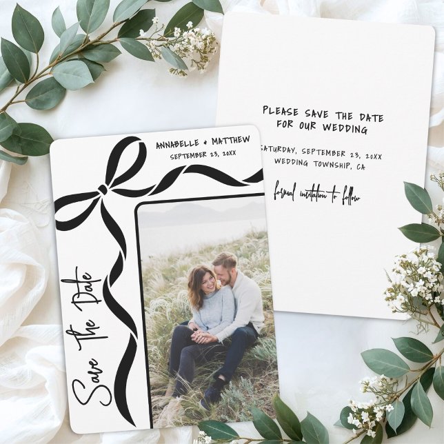Reserve A Data Simple Elegant Photo Wedding (Simple Elegant Photo Wedding Save the Date)