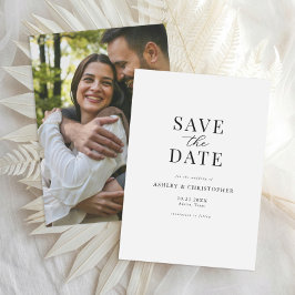 Reserve A Data Simple Elegant Photo Wedding Save the Date