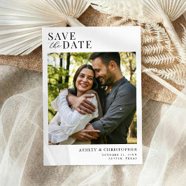 Reserve A Data Simple Elegant Photo Wedding Save the Date