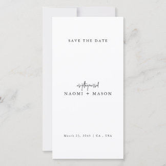 Reserve A Data Simple Modern Wedding Save the Date with Photo