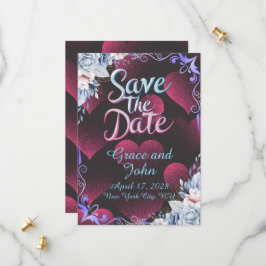 Reserve A Data Simple Red Heart Theme Save the Date