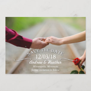 Reserve A Data Simple Swirl Wedding Save the Date