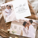 Reserve A Data Simples Casamento Salve a Foto da Data<br><div class="desc">Casamento Salve os Cartões de Data que têm uma foto na frente e atrás. Os Cartões salve a data contêm uma tipografia cursiva escrita moderna,  escrita à mão,  que é elegante,  simples e moderna,  a ser usada depois da celebração do dia do casamento.</div>