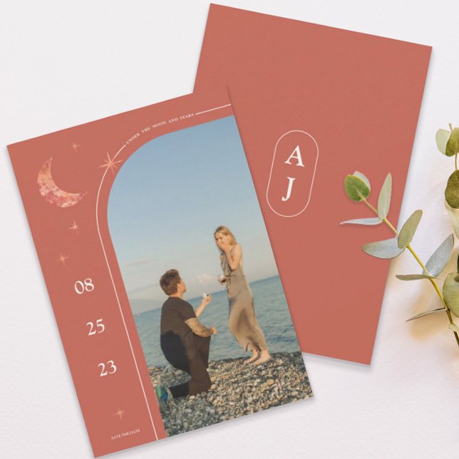 Reserve A Data Simples Casamento Terracotta Salvar A Data (Criador carregado)