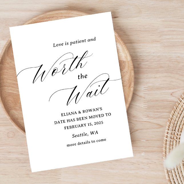 Reserve A Data Simples Divertido Alterar a Data Casamento   (Criador carregado)